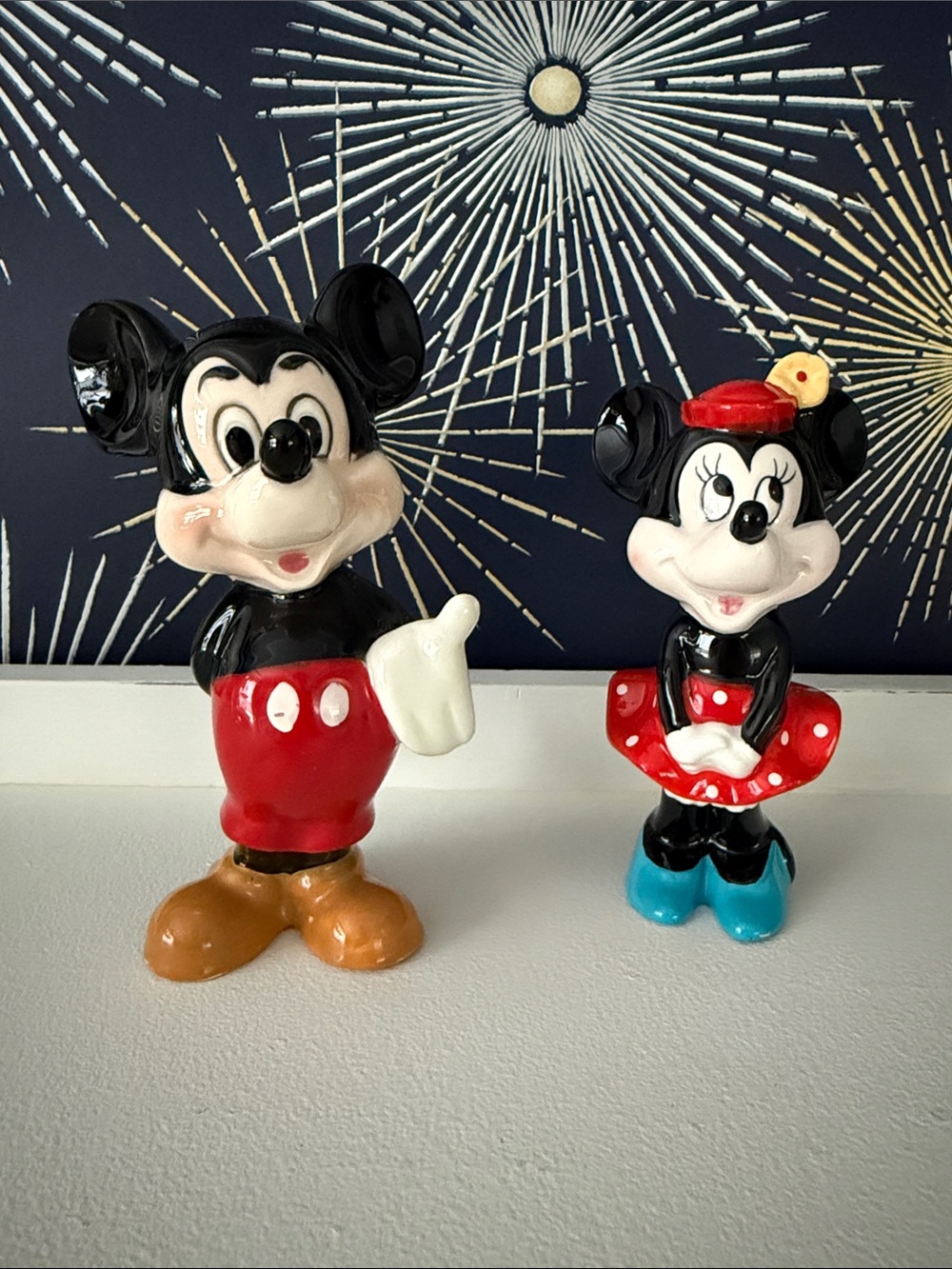 Classic Mickey and Minnie Mouse Figurines
